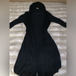 Long black One World cardigan